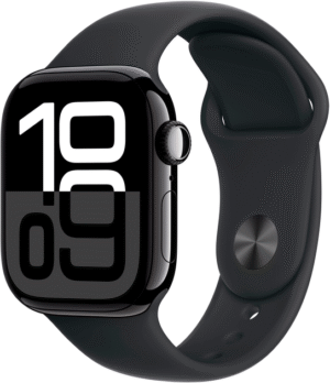 Apple Watch Series 10 GPS + LTE 46mm Jet Black Alu. Case w. Sport Band - M/L (Black)