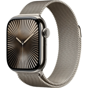 Apple Watch Series 10 GPS + LTE 46mm Natural Titanium Case w. Milanese Loop S/M (Natural)