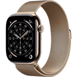 Apple Watch Series 11 GPS + Cellular 42mm Gold Tit. Case w. Milanese Loop (Gold)